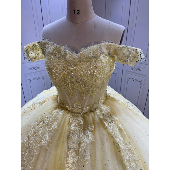 Fashionable Champagne Quinceanera Dresses for Girls Lace Appliques Vestido De 15 Anos Custom Made