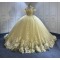 Fashionable Champagne Quinceanera Dresses for Girls Lace Appliques Vestido De 15 Anos Custom Made