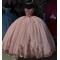 Glitter Pink Quinceanera Dress Sweetheart Neck Ball Gown Crystal Corset Sweet 16 Vestidos De 15 Anos