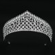 Green Rhinestone Geometric Bridal Tiaras Crown Baroque Crystal Pageant Prom Diadem Bride Headbands Wedding Hair Accessories