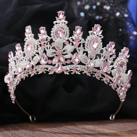 High Quality Crystal Crown Woman Headwear Banquet Wedding Bridal Hair Accessories Queen Diadem Jewelry Gift Decoration