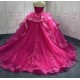 Lace Appliques Hot Pink Quinceanera Dresses Sweetheart Neck Sweet 15 Gowns Custom Made Strapless Vestidos De 15 Anos