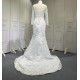 Lace Long Sleeves Wedding Dresses Princess Plus Size Ball Gown Bridal Dresses Lace Up Bridal Gowns