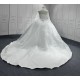 Long Sleeve Vestido De Noiva Pearls Handmade Vintage Wedding Dress 2024 Long Sleeve Bridal Gowns