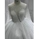 Long Sleeve Vestido De Noiva Pearls Handmade Vintage Wedding Dress 2024 Long Sleeve Bridal Gowns