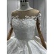 Long Sleeve Vestidos De Noiva 2024 Ball Gown Wedding Dress Appliques Princess Satin Wedding Gown