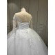 Long Sleeve Vestidos De Noiva Lace Applique White Wedding Dress Custom Made Size Ball Gown Bridal Dresse