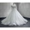 Long Sleeve Wedding Dress Ball Gown Lace Appliques High Neck Tulle Bridal Gown Robe Mariage