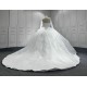 Long Sleeve Wedding Dress Plus Size Robe De Mariee 2024 Pearl Bridal Gowns Vestido De Noiva