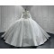 Long Sleeve Wedding Dress Sequin Bride Dress Scoop Neck Custom Made Princess Dress