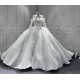 Long Sleeve Wedding Dresses Ball Gown Bride Dress Crystal Strapless Bridal Gowns vestidos de novia