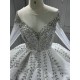 Long Sleeve Wedding Dresses Crystal Bride Dresses Custom Made Robe de mariee vestidos de novia