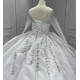 Long Sleeve Wedding Dresses Crystal Bride Dresses Custom Made Robe de mariee vestidos de novia