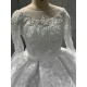 Long Sleeve Wedding Dresses Lace Appliques Ball Gown Bridal Gowns Wedding Gowns vestido de noiva