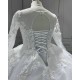 Long Sleeve Wedding Dresses Lace Appliques Ball Gown Bridal Gowns robe de soiree