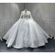 Long Sleeve Wedding Dresses Lace Appliques Ball Gown Bridal Gowns robe de soiree