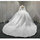 Long Sleeve Wedding Dresses Lace Appliques Bridal Gowns Ball Gown Sweep Train vestido de noiva