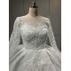 Long Sleeve Wedding Dresses Lace Appliques Bridal Gowns Ball Gown Sweep Train vestido de noiva