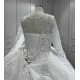 Long Sleeve Wedding Dresses Sequin Bridal Gowns Chapel Train Princess Gown Vestido De Noiva