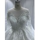 Long Sleeve Wedding Dresses White Lace Appliques Bridal Gown Ball Gown Bride Dress Vestido Noiva Praia 2024