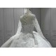 Long Sleeves Wedding Dresses Plus Size Halter Neck Applique Bridal Gowns Vestido De Novia