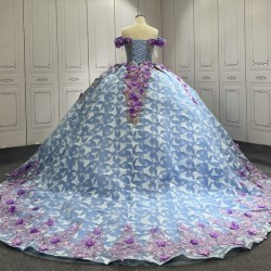 Luxury Ball Gown Multi Quinceanera Dresses 2024 3D Flowers Sweetheart Party Prom Gown Vestidos De 15 Anos