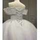 Luxury Ball Gown Tulle Sweetheart Wedding Dresses 2024 Strapless Floor Length Vestido de Novia Bridal Gowns