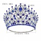 Luxury Baroque Bridal Headwear Green Women Wedding Dress Crown Big Crystal Tiaras Miss Universe Pageant Hair Accessories Diadem