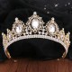 Luxury Baroque Crown Crowns Retro Headwear Bridal Wedding Rhinestone Tiaras Jewelry Alloy Diadem Hair Accessories Decoration