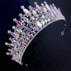 Luxury Blue Crystal Bridal Tiaras And Crowns For Women Bride Party Rhinestone Prom Diadem Wedding Bridal Hair Accessories Jewely