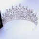 Luxury Blue Crystal Bridal Tiaras And Crowns For Women Bride Party Rhinestone Prom Diadem Wedding Bridal Hair Accessories Jewely