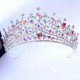 Luxury Blue Crystal Bridal Tiaras And Crowns For Women Bride Party Rhinestone Prom Diadem Wedding Bridal Hair Accessories Jewely