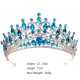 Luxury Blue Crystal Bridal Tiaras And Crowns For Women Bride Party Rhinestone Prom Diadem Wedding Bridal Hair Accessories Jewely