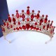 Luxury Blue Crystal Bridal Tiaras And Crowns For Women Bride Party Rhinestone Prom Diadem Wedding Bridal Hair Accessories Jewely