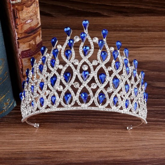 Luxury Bridal Crystal Crown Vintage Baroque Rhinestone Tiara Wedding Hair Accessories Priencess Headpiece Hair Jewelry