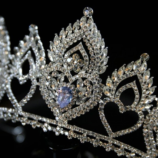 Luxury Bridal Tiara Hair Crown Wedding Hair Accessories For Women Silver Color Rhinestone Crystal Bride Crown And Tiara Headwear