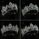 Luxury Bridal Tiara Hair Crown Wedding Hair Accessories For Women Silver Color Rhinestone Crystal Bride Crown And Tiara Headwear