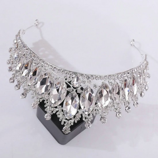 Luxury Crystal Crown Prom Fashion Rhinestone Crown For Women Bridal Wedding Headpieces Hair Accessories Jewelry Decoration