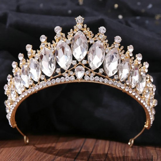 Luxury Crystal Crown Prom Fashion Rhinestone Crown For Women Bridal Wedding Headpieces Hair Accessories Jewelry Decoration