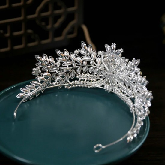 Luxury Crystal Crowns Tiaras Bride Headband Wedding Headdress Queen Princess Crown Headpiece Rhinestone Diadem Tiara Accessories