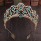 Luxury Elegant Gold Color Crystal Crown Hair Accessories Tiara For Women Party Rhinestone Bridal Crown Hair Jewelry Headbands