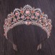 Luxury Elegant Gold Color Crystal Crown Hair Accessories Tiara For Women Party Rhinestone Bridal Crown Hair Jewelry Headbands