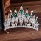 Luxury Elegant Red Crown Hair Accessories Tiara For Women Party Rhinestone Bridal Crown New Hair Jewelry wedding accessories