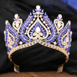 Luxury High Quality Crystal Crown Heart Rhinestone Tiara Princess Diadem Bridal Wedding Party Headware Jewelry Hair Accessories