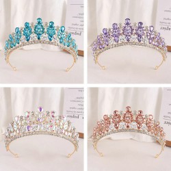 Luxury Rhinestone Bridal Tiaras Crown Baroque Crystal Pageant Prom Diadem Bride Headband Wedding Party Birthday Hair Accessories