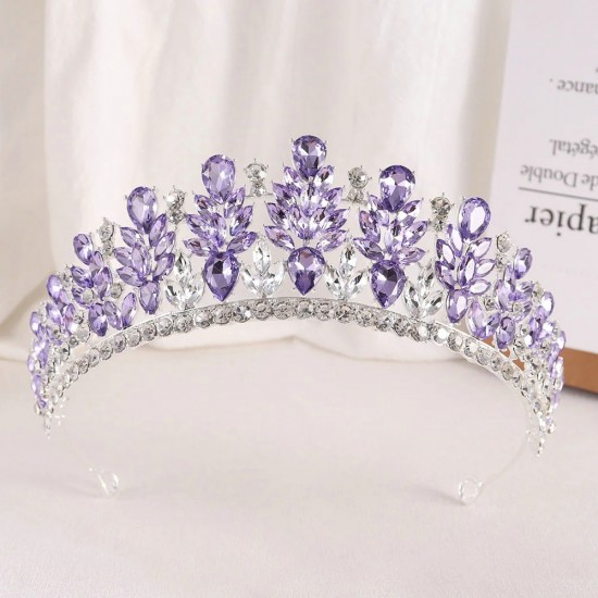 Luxury Rhinestone Bridal Tiaras Crown Baroque Crystal Pageant Prom Diadem Bride Headband Wedding Party Birthday Hair Accessories