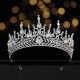 Luxury Rhinestone Geometric Bridal Tiaras Crown Baroque Crystal Pageant Prom Diadem Bride Headbands Wedding Hair Accessories