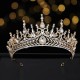 Luxury Rhinestone Geometric Bridal Tiaras Crown Baroque Crystal Pageant Prom Diadem Bride Headbands Wedding Hair Accessories