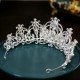 Luxury Rhinestone Pearl Wings Bridal Tiaras Crown Baroque Crystal Pageant Prom Diadem Bride Headbands Wedding Hair Accessories