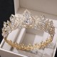 Luxury Round Crystal Crowns Vintage Bridal Wedding Handmade Rhinestone Tiaras Princess Dinner Party Jewelry Hair Accessories